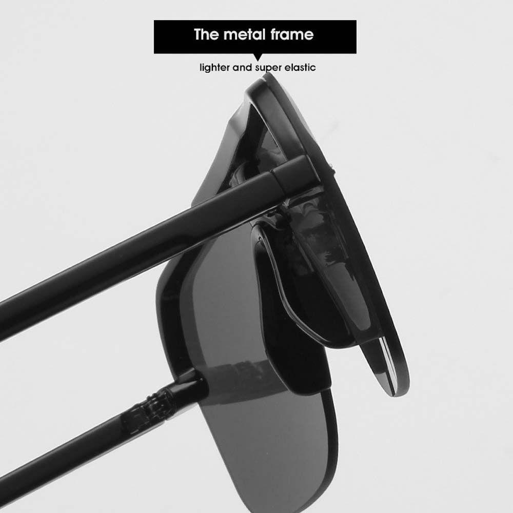 Kính Mát Nửa Gọng Vuông Họa Tiết Da Báo Màu Đen Kiểu Hàn Quốc Cổ Điển WMES15H