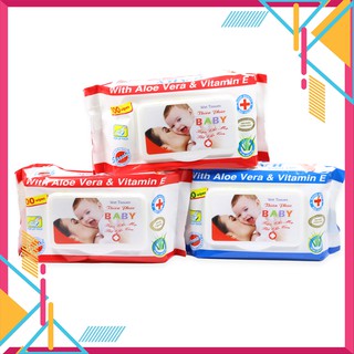 Gói khăn ướt Baby Thiên Phúc Vitamin E cho bé (100 tờ)