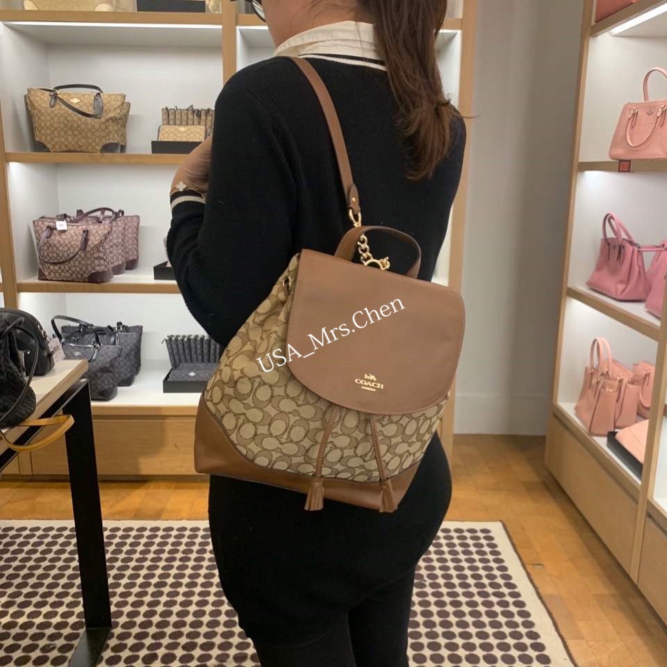 Giấy chứng nhận mua hàng chính hãng COACH Ba lô Coach nữ mới ba lô túi đi học túi đeo ngực