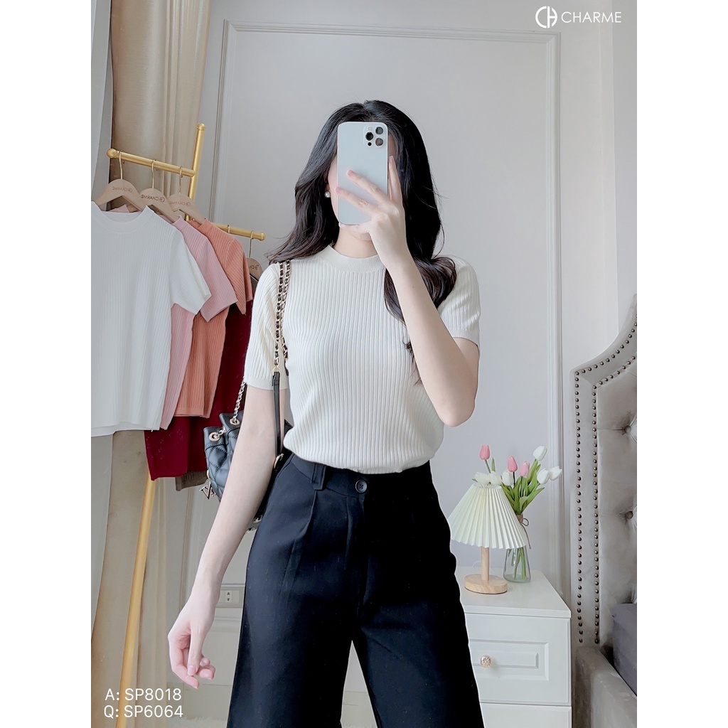  Áo len tăm cộc tay thiết kế Charme 8018 | BigBuy360 - bigbuy360.vn