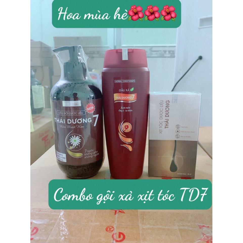 Combo Kích Mọc Tóc SAO THÁI DƯƠNG ( Dầu Gội 480ml + Xịt Tóc  và xả Thái Dương 7