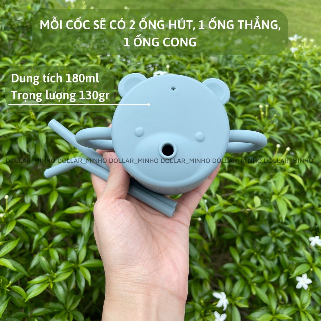 Set ăn dặm 5 món bằng silicon cao cấp cho bé gồm bát, khay, yếm, thìa