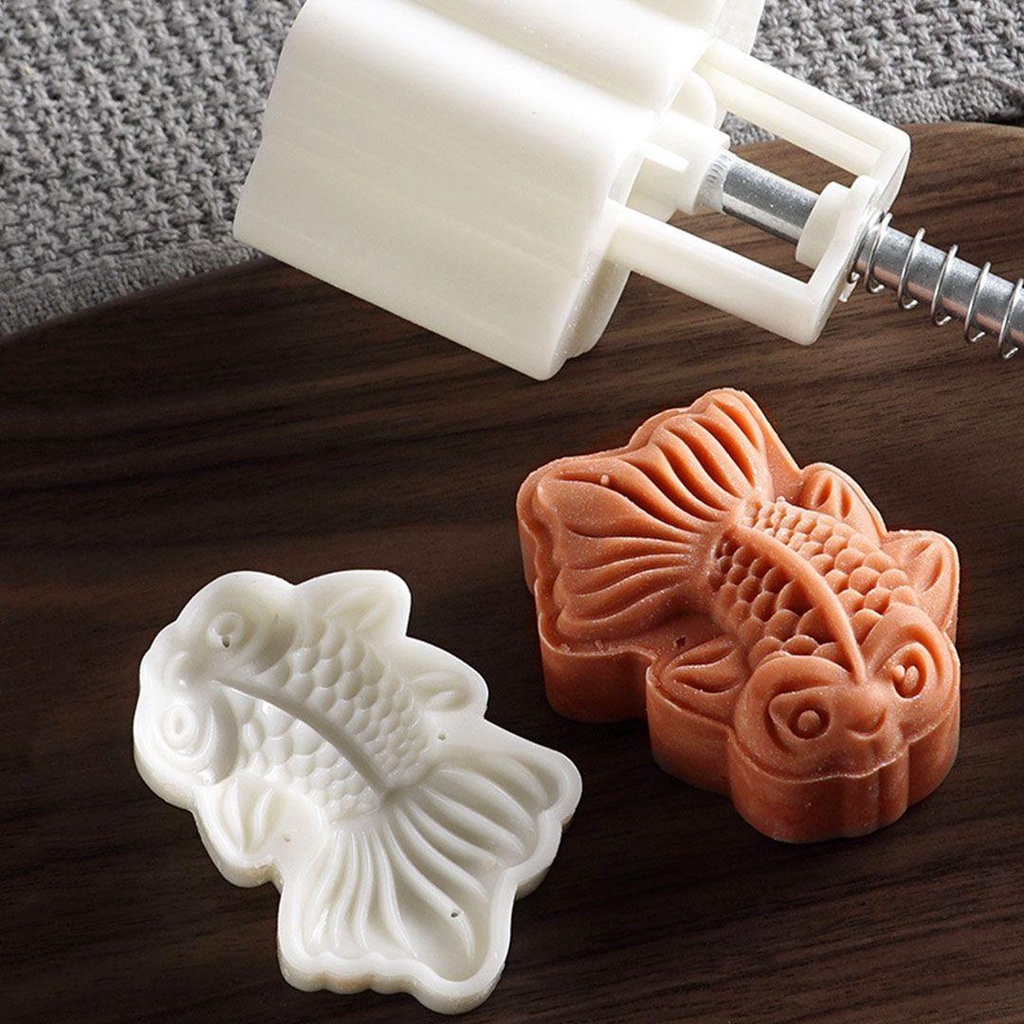 AUGUSTINA Khuôn Làm Bánh Trung Thu Dạng Nhấn Dễ Thương Sáng Tạo DIY