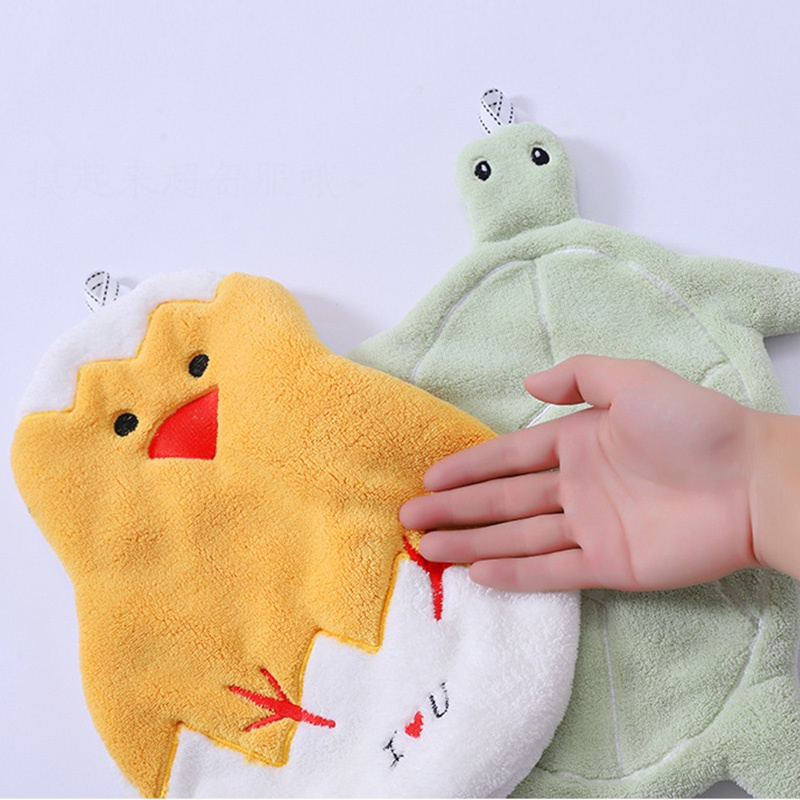 Only HOUSE Khăn Lau Tay Treo Nhà Vệ Sinh Dày Dặn Thấm Hút Tốt Hình Gấu / Vịt Dễ Thương