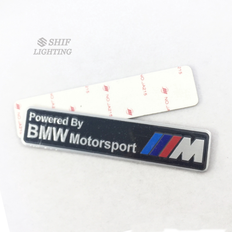 Logo dán trang trí xe hơi hình chữ BMW bằng nhôm cao cấp