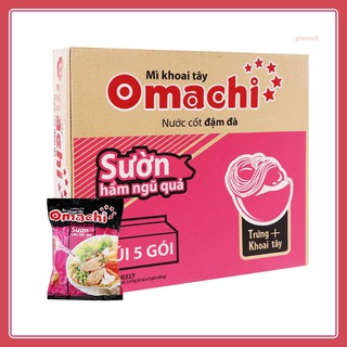 Thùng 30 gói mì khoai tây Omachi sườn hầm ngũ quả 80g