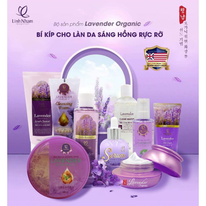 [Quà Tặng] Kem Rửa Mặt Lavender organic Linh Nhâm (Sữa rửa mặt Linh Nhâm) sữa rửa mặt Lavender organic dạng kem hàn quốc