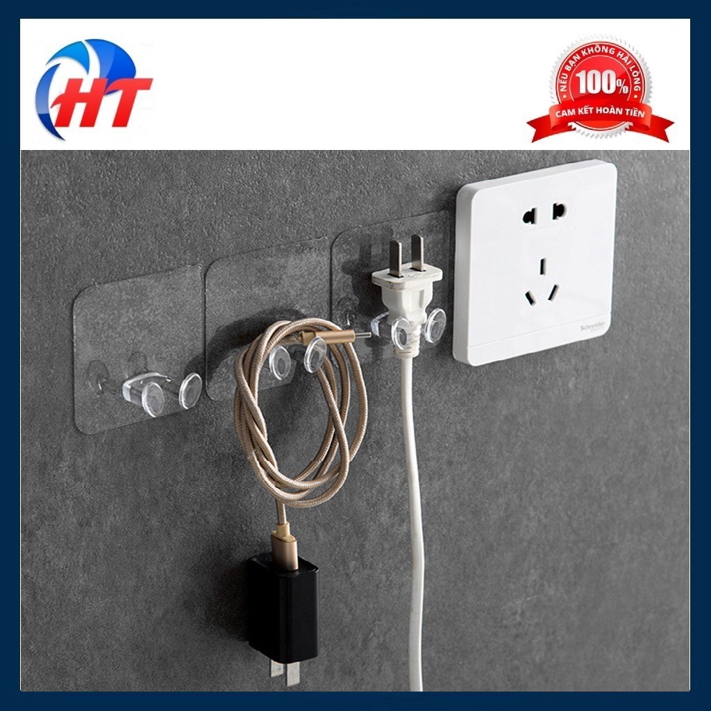 Móc dán tường trao phích cắm điện trong suốt