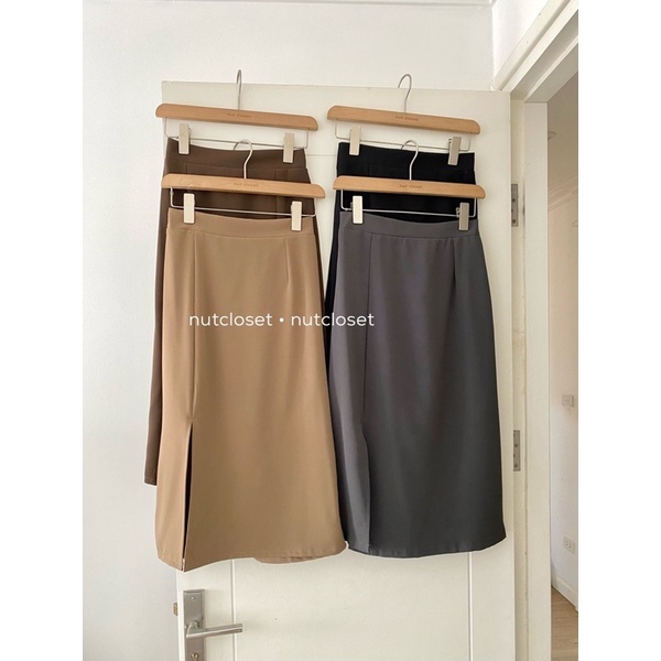 Chân váy dài xẻ trước_CV0088