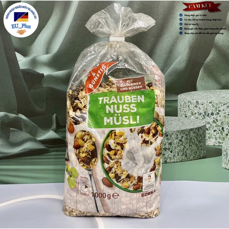 Ngũ cốc yến mạch ăn liền mix hoa quả Hahne Đức 1kg