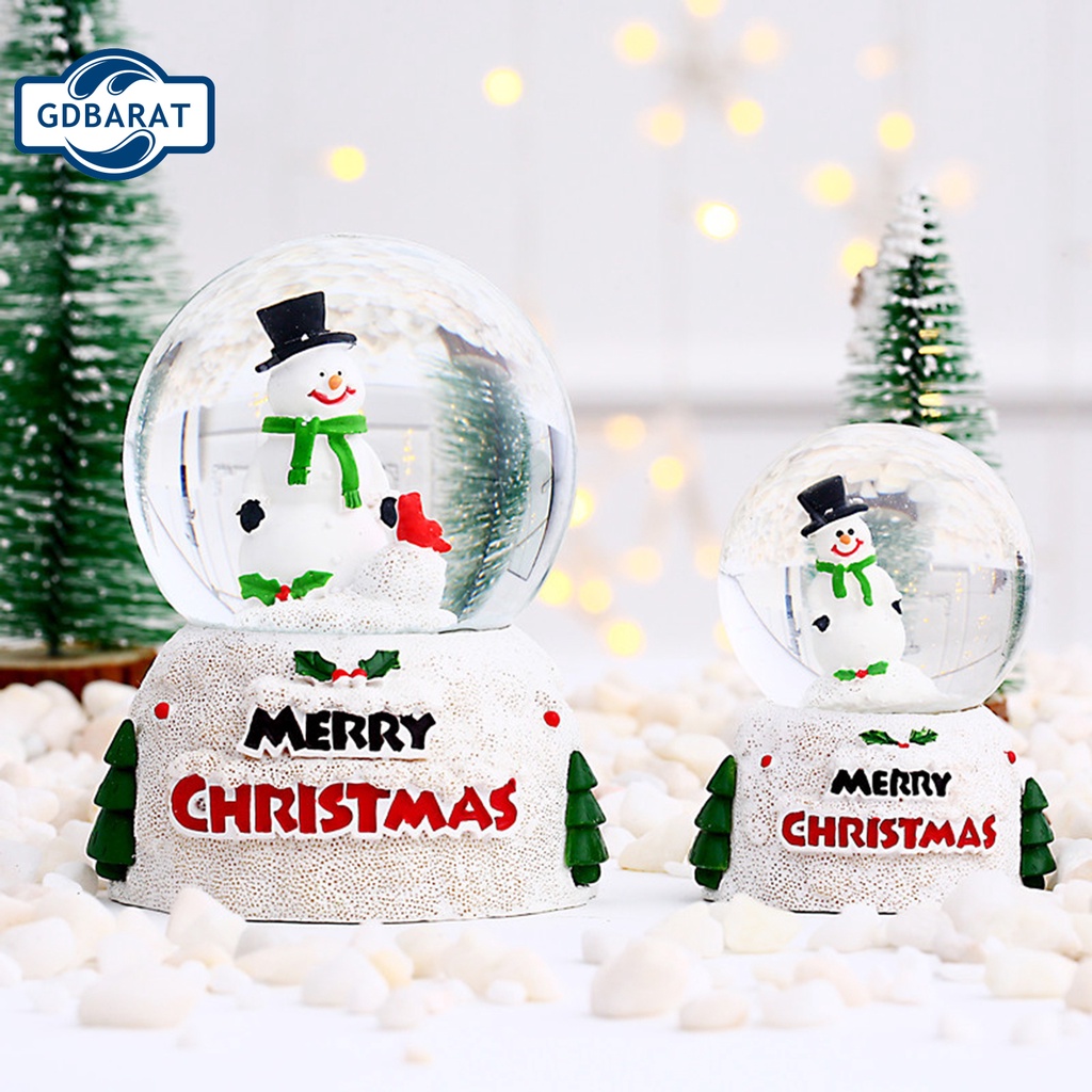 Quả cầu tuyết pha lê để bàn trang trí giáng sinh chống rơi