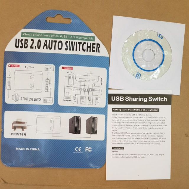 Bộ chia máy in 4 cổng usb auto ( 4 máy tính dùng chung 1 may in)