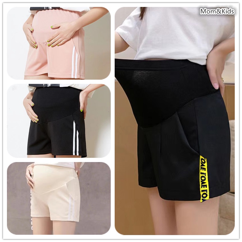 Quần Short Thể Thao Lưng Cao Nâng Bụng Thoáng Khí Thời Trang Mùa Hè Cho Mẹ Bầu
