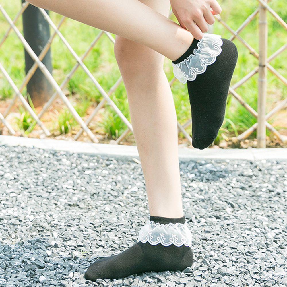 Đôi Vớ Phối Ren Phong Cách Harajuku Thời Trang Cho Nữ