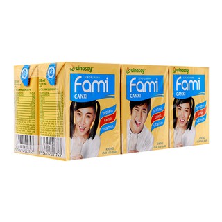 Sữa đậu nành Fami Canxi hộp 200ml (Lốc 6 hộp)
