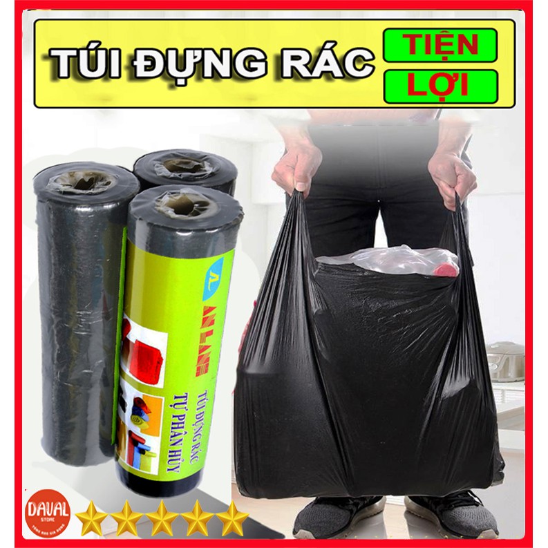 Túi gói hàng-Túi bóng đen, túi đựng rác tiện lợi tự phân hủy bảo vệ môi trường an toàn GH02