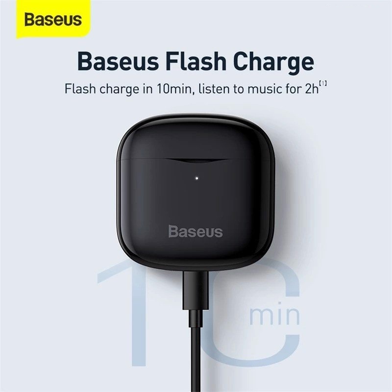 Tai nghe không dây Bluetooth Baseus Bowie E3 TWS hỗ trợ sạc nhanh, độ trễ 0.06 giây với ứng dụng định vị, BT 5.0