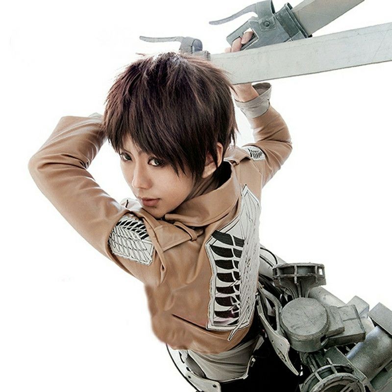 [Sẵn] Wig/tóc giả Eren Yeager - Attack on titan màu nâu đen [Miu Cosplay]