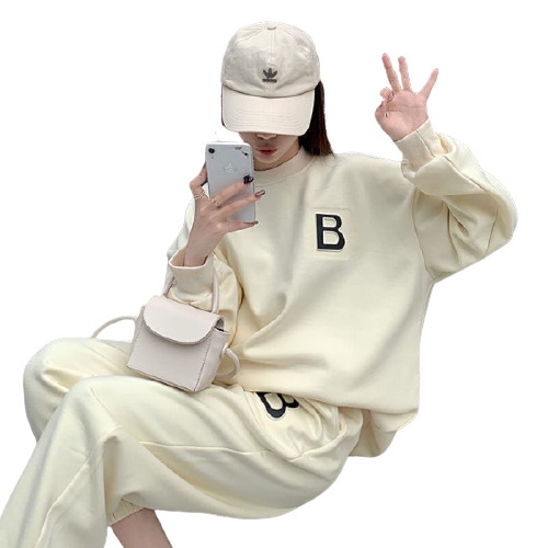 Set Đồ 2 Món Áo Tay Dài + Quần Dài Phong Cách Hàn Quốc Cho Nữ | BigBuy360 - bigbuy360.vn