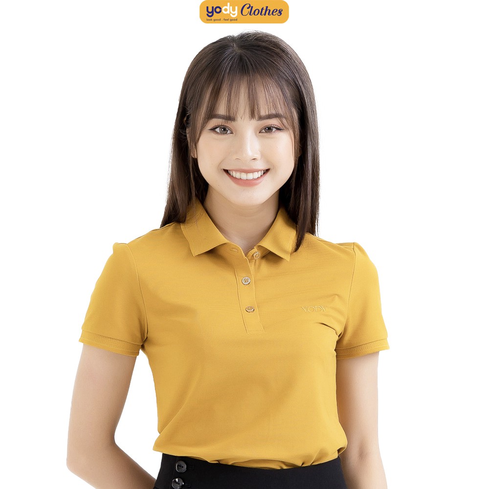 [Mã WABRYODY1 giảm 10% đơn 250K] Áo thun polo nữ YODY phông có cổ tay ngắn thấm hút co giãn tốt APN3062