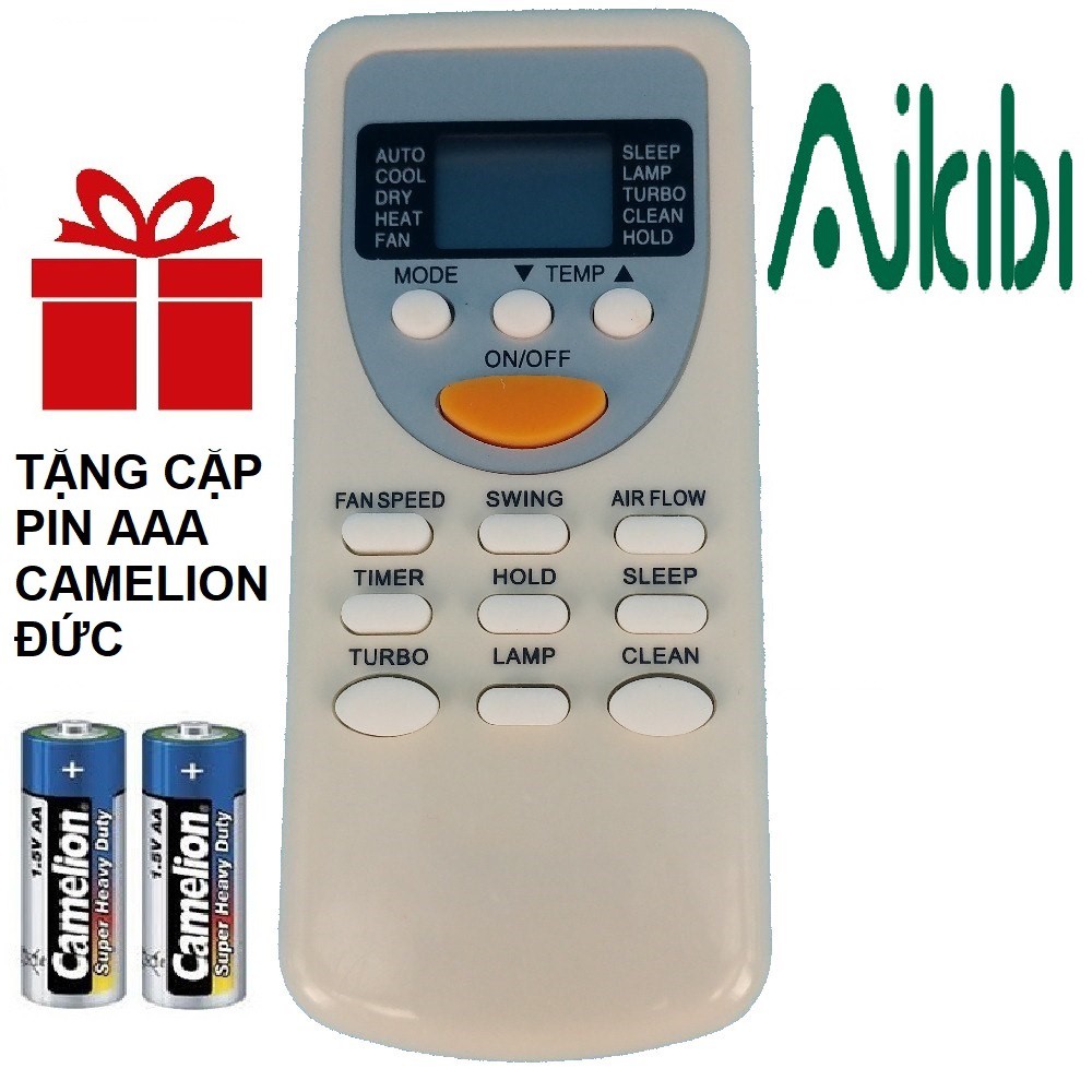 REMOTE MÁY LẠNH AIKIBI MẪU 1 - ĐIỀU KHIỂN ĐIỀU HÒA AIKIBI MẪU 1