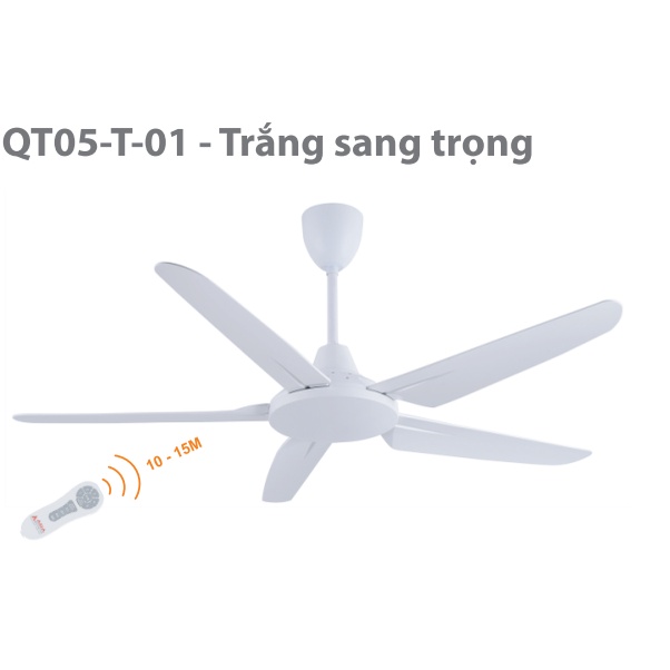 Quạt trần 5 cánh có điều khiển QT05 bảo hành 2 năm ................................................