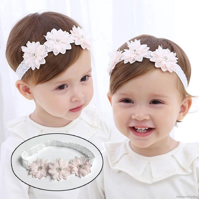 Băng Đô Đính Hoa Giả Xinh Xắn Cho Bé Gái