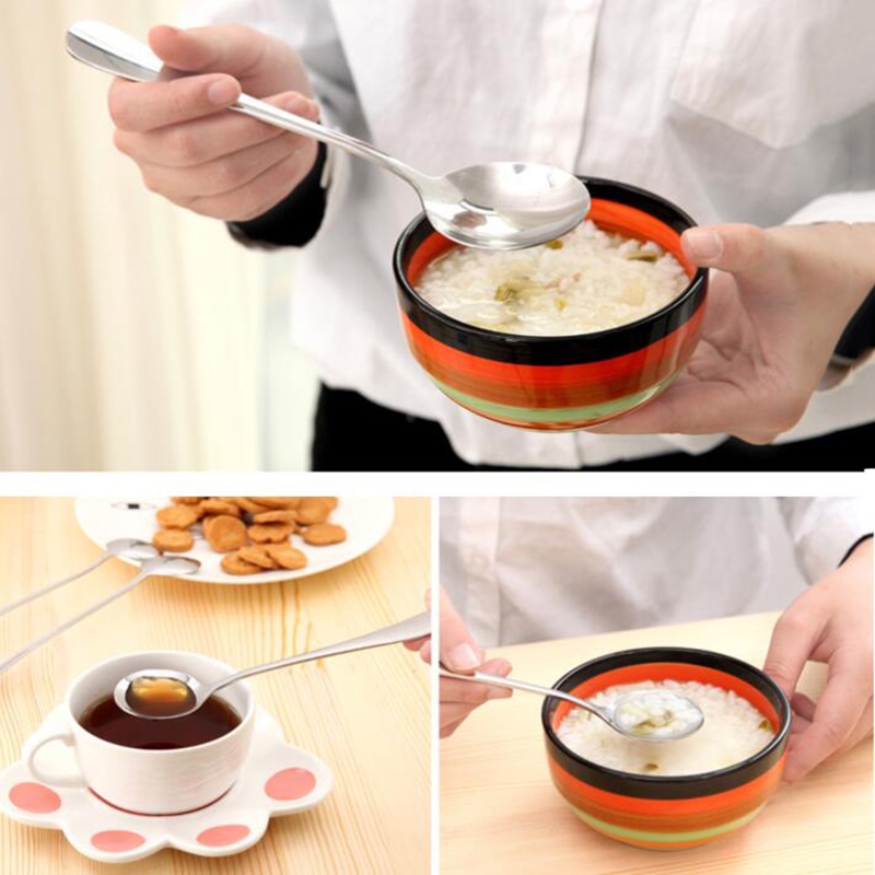 1 Muỗng Tròn Bằng Thép Không Gỉ Dùng Múc Kem/ Cà Phê/ Mật Ong Tiện Dụng