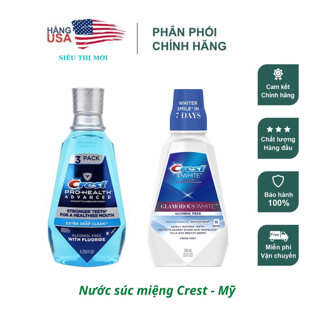 Nước Súc Miệng Crest Pro-Health Advanced Mouthwash (03/2023)