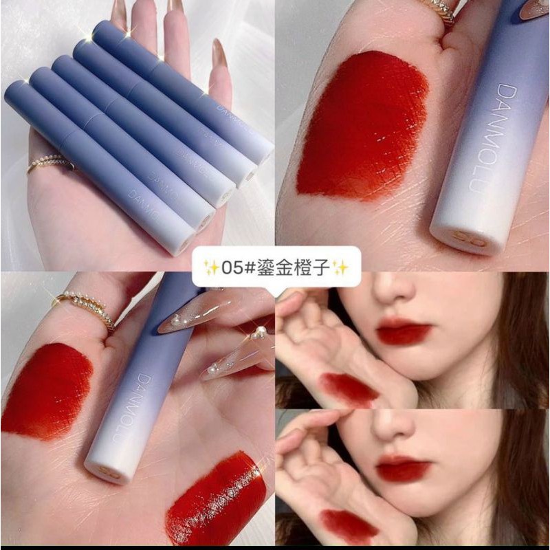 Set 5 cây son kem lì DANMOLU mềm mịn lâu trôi Lylya Store