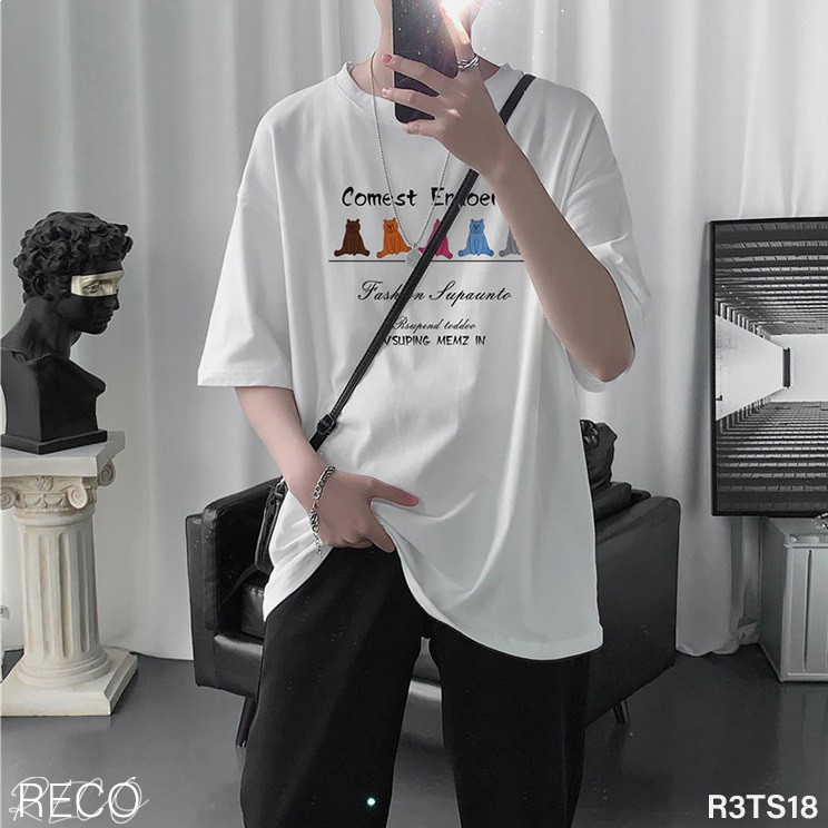 Áo thun, phông nam nữ Hàn Quốc cao cấp dáng rộng tay lỡ T-Shirt Loose R3TS18