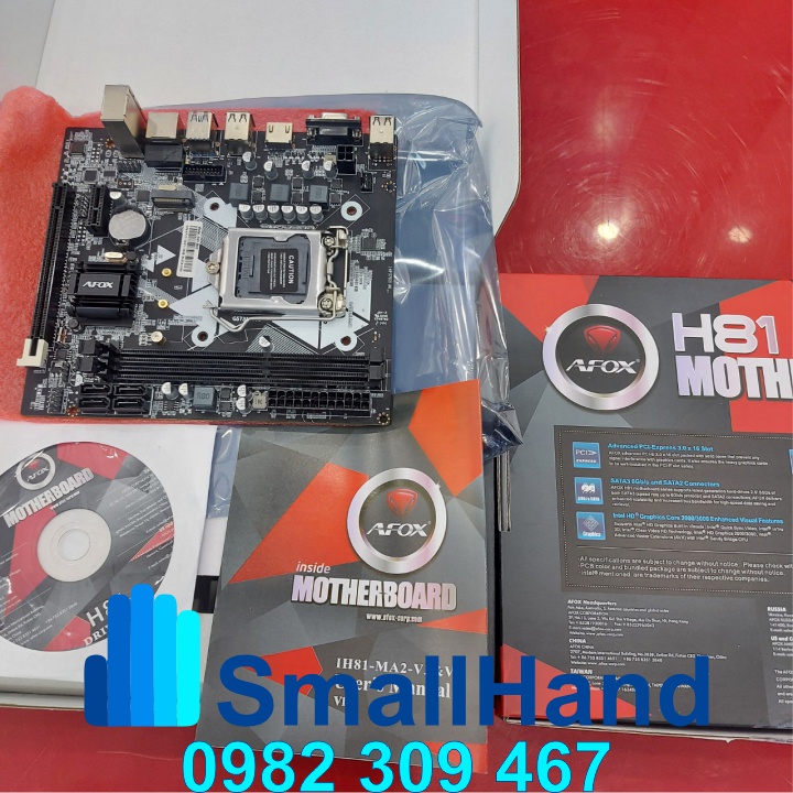 Mainboard – Bo mạch chủ PC | Main Afox H81 | LGA1150 hỗ trợ chip Intel socket 1150 – Chính hãng – Bảo hành 2 năm