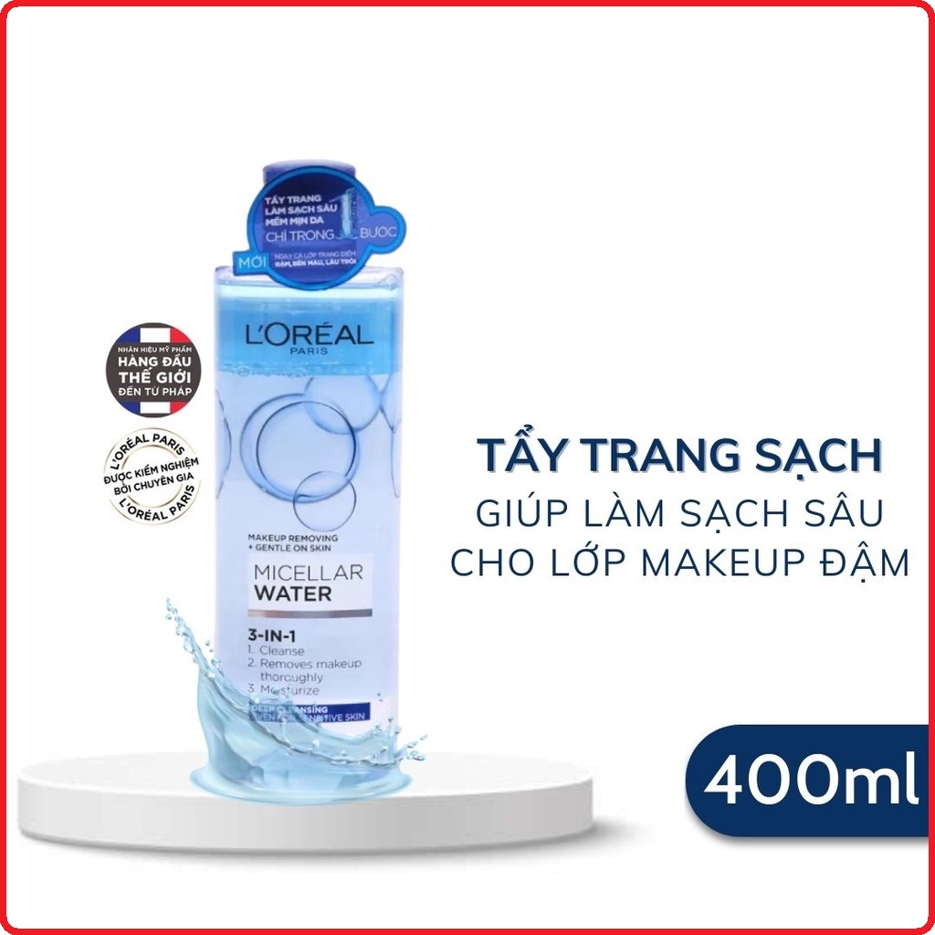 Nước tẩy trang Loreal - L'Oreal Paris 3-in-1 Micellar Water