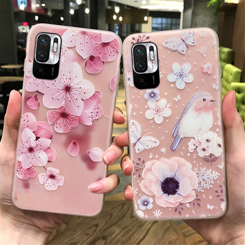 Ốp Điện Thoại Tpu Mềm In Hoa Cho Redmi Note 10 9s 9 8 7 Pro Redmi 9 9t 9a 9c Xiaomi Poco M3 Pro Mi 11 Ultra Mi11 Lite