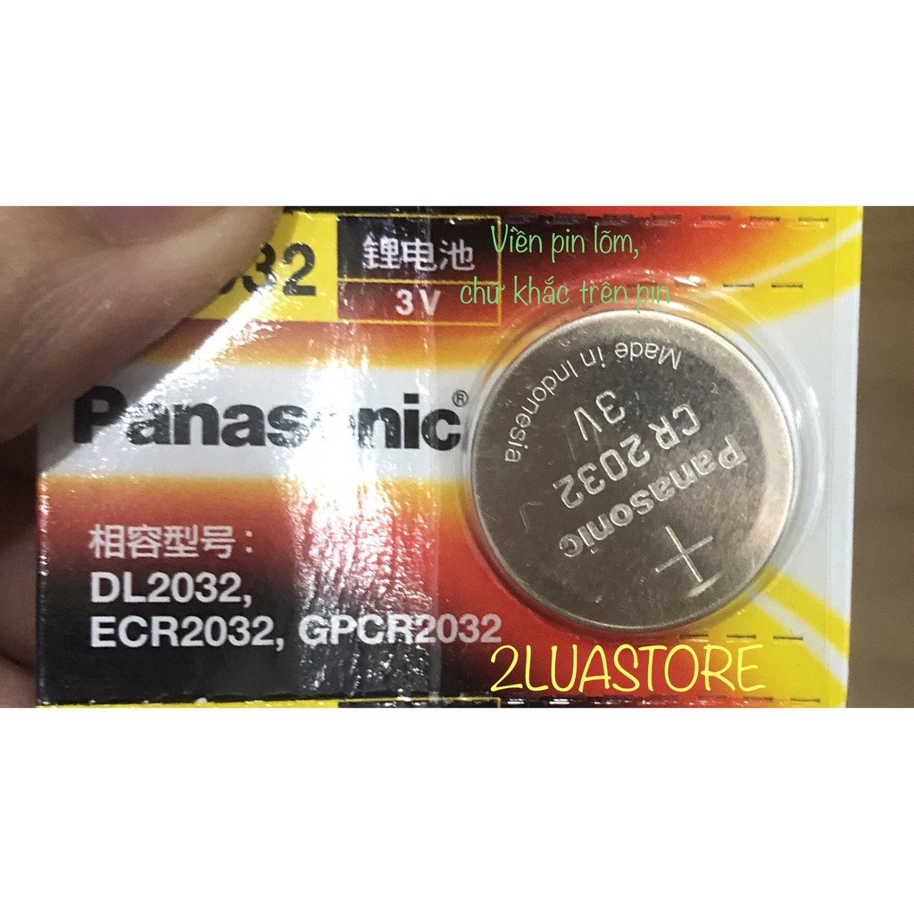 Vỉ 1 viên Pin cúc áo Panasonic CR2032 3V Lithium