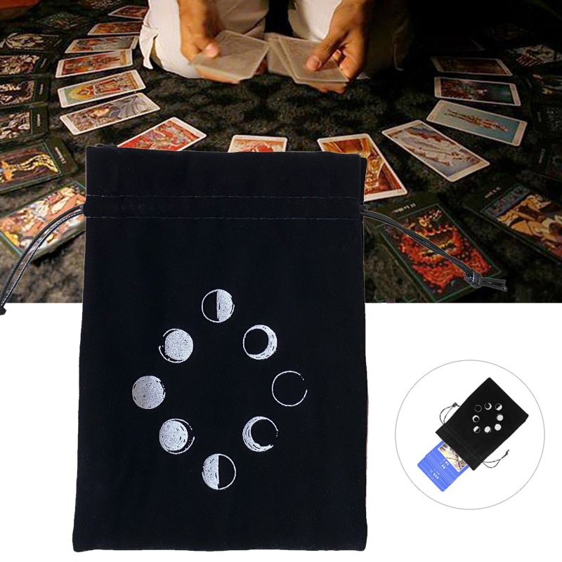 Túi Dây Rút Đựng Thẻ Bài Tarot Chất Liệu Nhung Nỉ