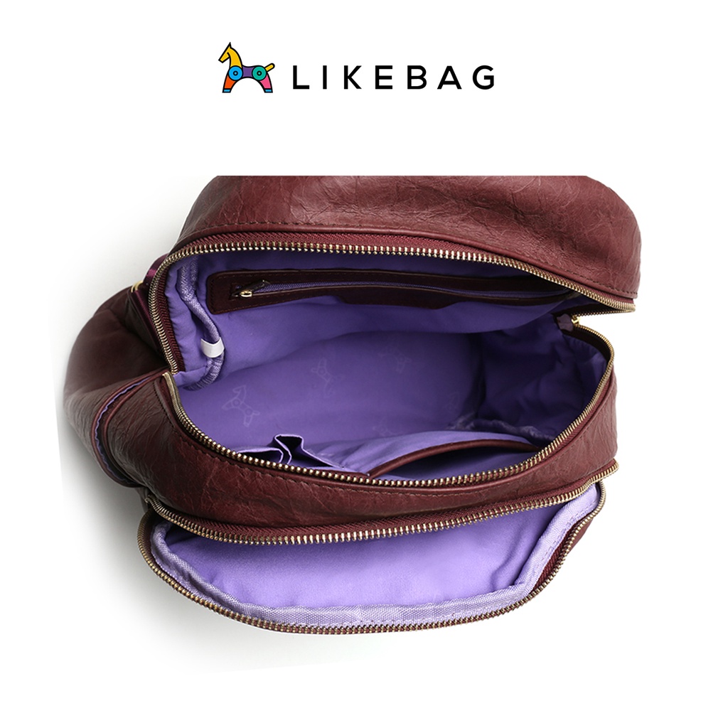 Balo da nam nữ đi học đi chơi LIKEBAG rộng rãi đựng vừa laptop 225XK7115 - LIBAGI