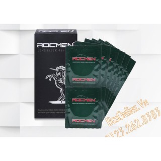 bao cao su rocman long shock 4in 1 ( hộp 12 chiếc)