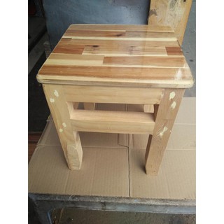 ghế đôn bằng gỗ cao su 35 cm