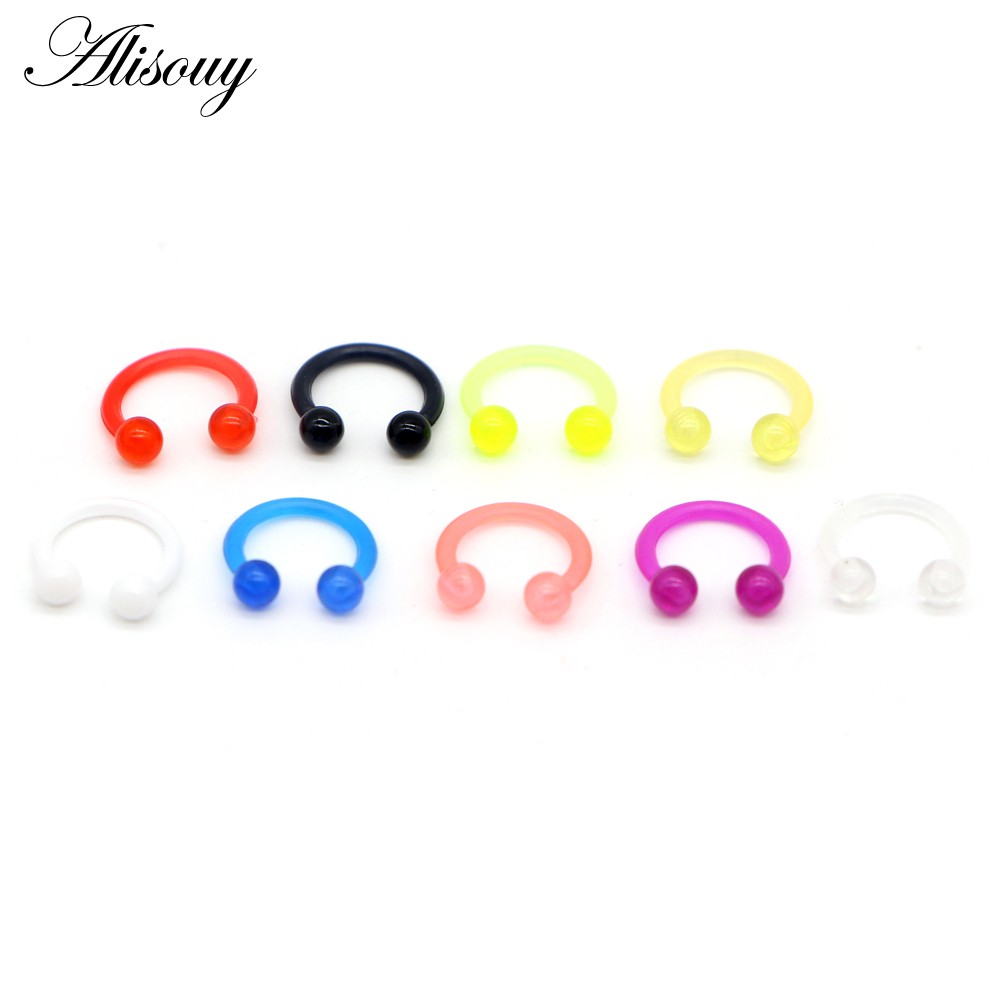 Alisouy 1 Khuyên Xỏ Mũi / Tai / Môi / Tai / Cơ Thể Bằng acrylic Phong Cách punk