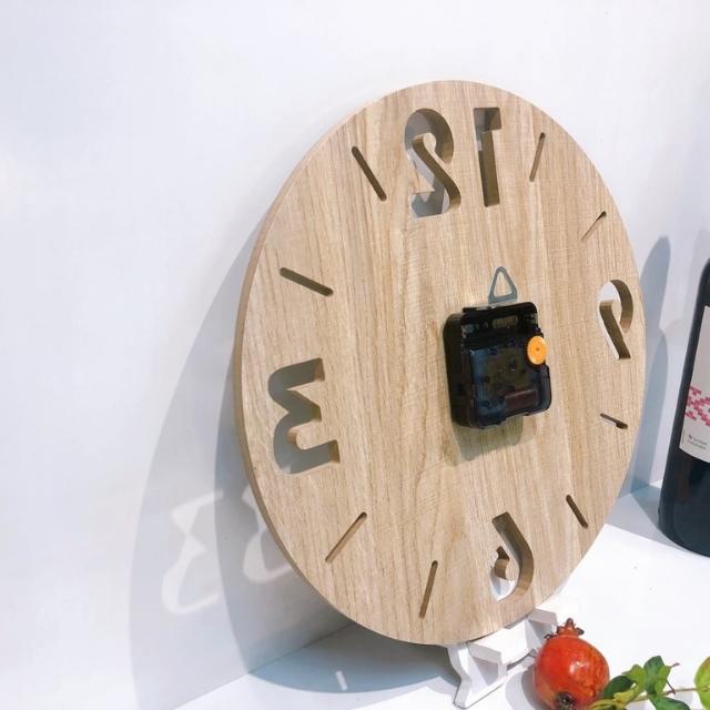 [Tặng quà 29k]  Đồng hồ treo tường bằng gỗ đẹp ấn tượng BENRI SHOP DHT, tặng 1 giá đỡ điện thoại bằng gỗ