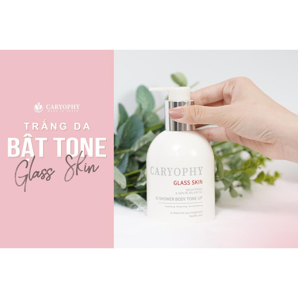 Kem dưỡng trắng body caryophy bật tone an toàn trắng nhanh Glass Skin In Shower Body Tone Up Caryophy - 300gr | BigBuy360 - bigbuy360.vn