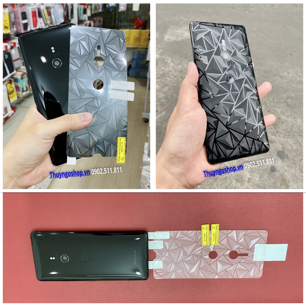 Dán mặt lưng 3D Kim cương Sony Xperia 1 III / Xperia 1 / XZ2 Premium / XZ3 / XZ1 / XZ / ...