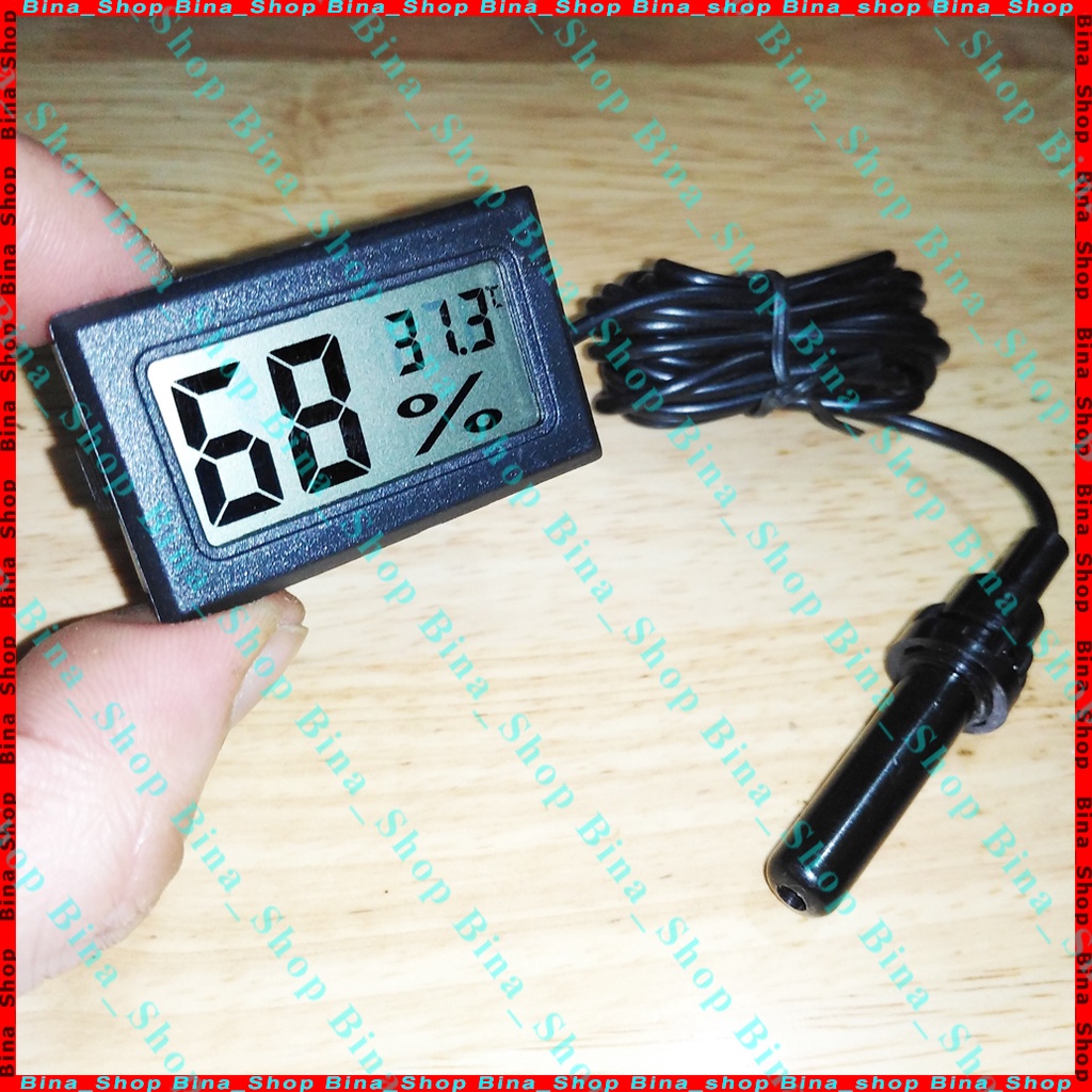 Đồng hồ đo nhiệt độ và độ ẩm dây dài 1m5 (pin mua riêng)