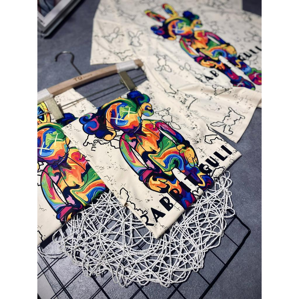 Áo Phông GUCCI KAWS RABBIT Loang Mẫu Hót Nhất