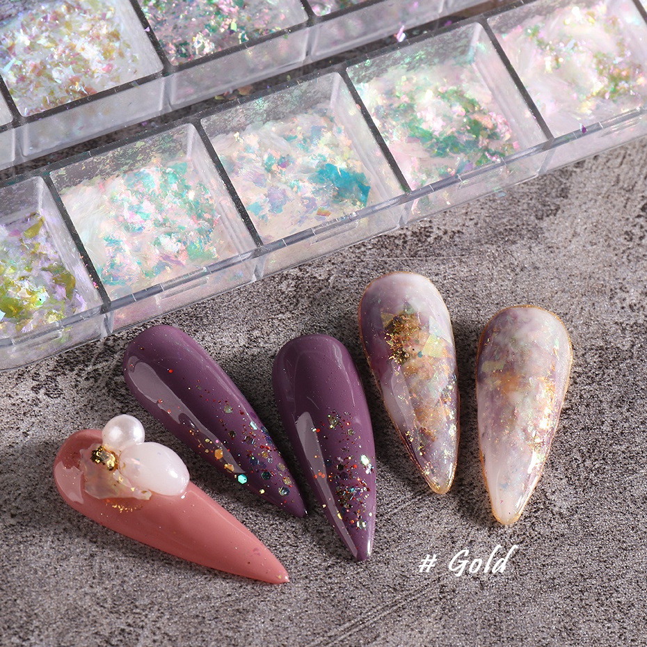 Bột Óng Ánh 12G Trang Trí Móng Tay