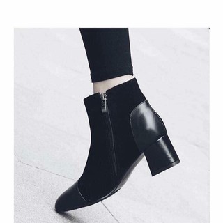 Boot da lộn pha da ngắn cổ (hàng có sẵn)