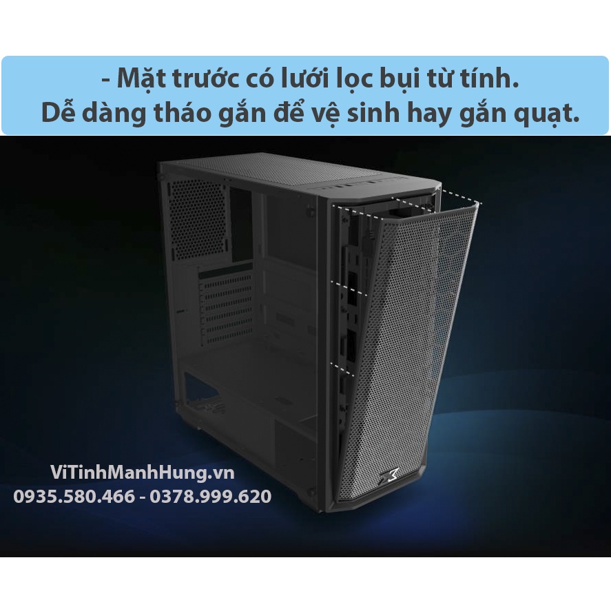 Vỏ case Xigmatek Mercury, E-ATX, USB 3.0, kiếng cường lực hông.