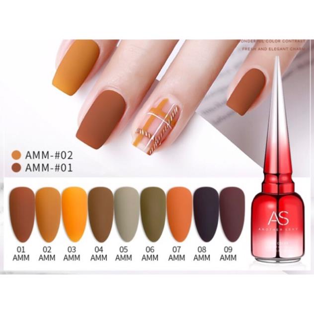 Sơn Gel AS vỏ đỏ Mã AMM( Cam Kết Chính Hãng - làm khô sơn gel bằng máy hơ uvled )