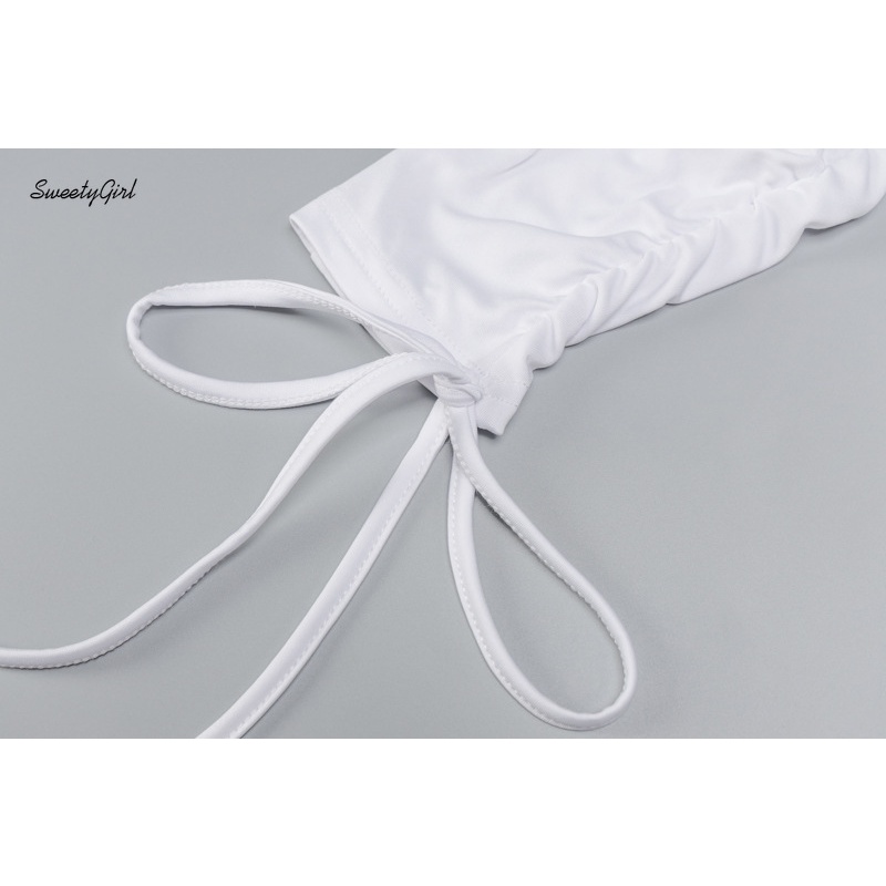 Áo Croptop Tay Dài Màu Sắc Trơn Thiết Kế Lệch Tà Phong Cách Đường Phố Dành Cho Nữ